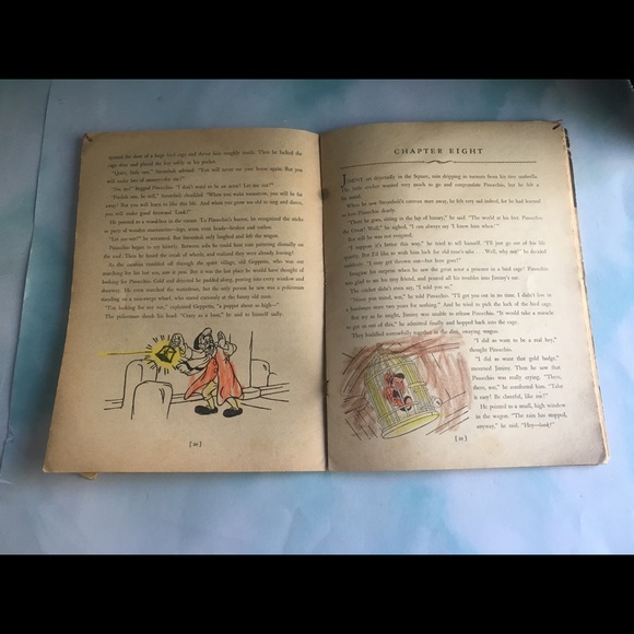 WALT DSNEY’S VINTAGE 1939 PINOCCHIO STORYBOOK - Picture 10 of 16